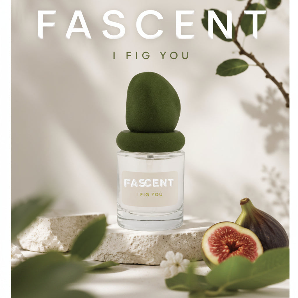 nước hoa I Fig You Fascent 30ml chai tròn màu xanh chụp cận cảnh