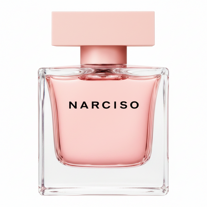 Chai nước hoa Narciso EDP Cristal hồng nhạt thanh lịch, thiết kế vuông sang trọng